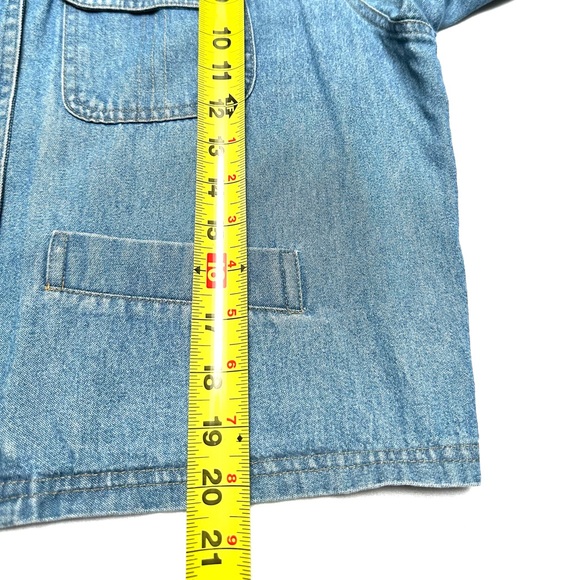 VTG City Girl Sport Jacket SIZE 12 STUDDED PATCHWORK DENIUM WESTERN CROPPED USA - Picture 5 of 9